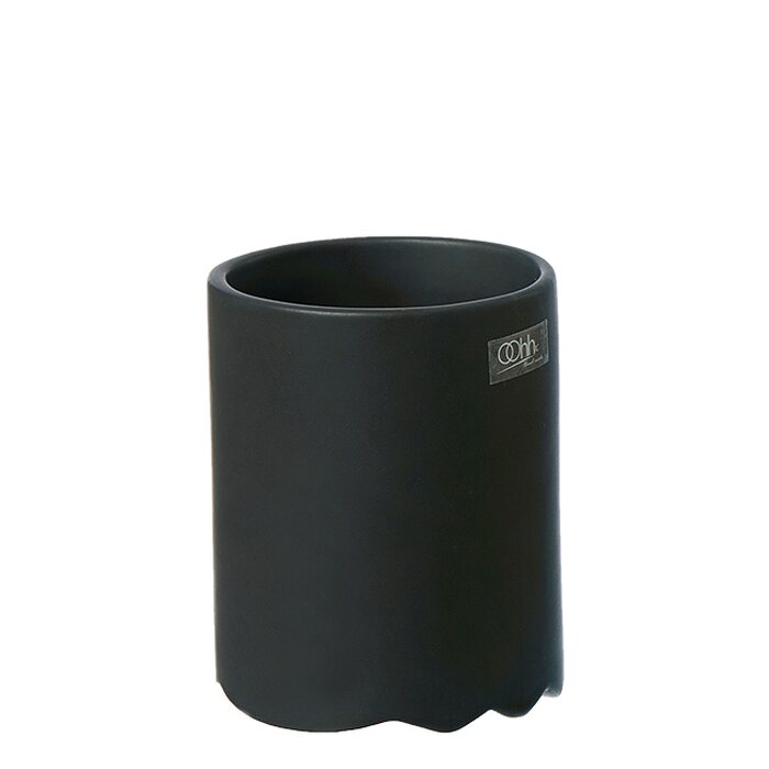 Oohh Wawe mug/jar 8 x 10 cm, matte black