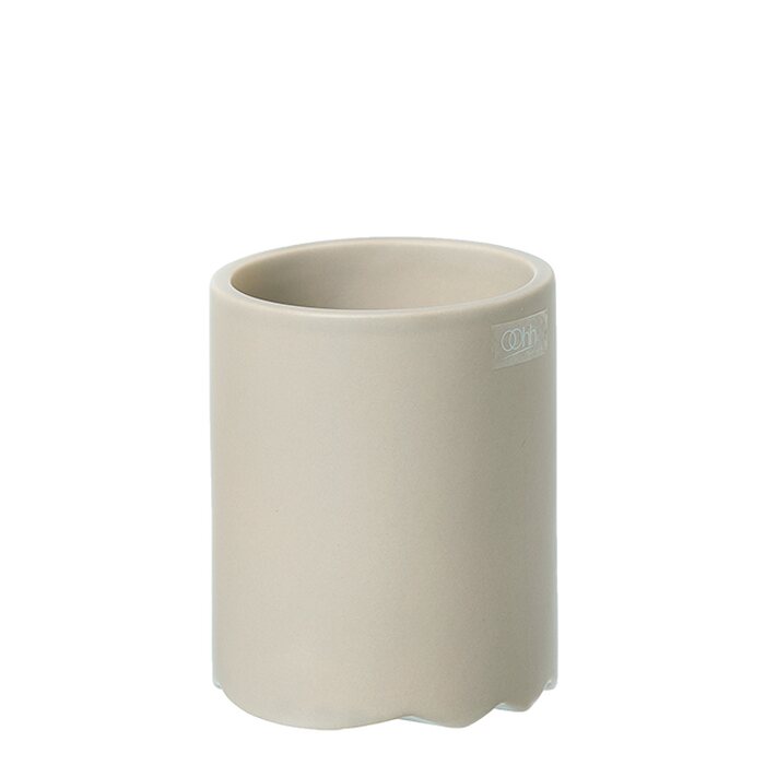 Oohh Wawe mug/jar 8 x 10 cm, light brown