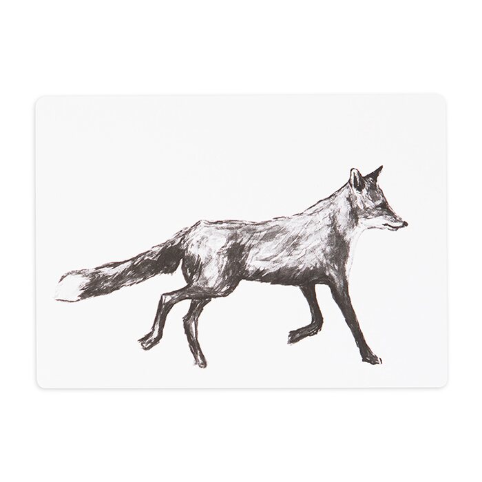 Miiko Design Fox postcard white 10,5 x 14,8 cm