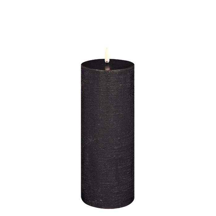 Uyuni Led-kynttilä rustiikki 7,8 x 20 cm, forest black