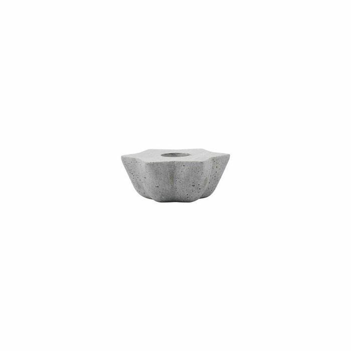 House Doctor Mold Little Star candle holder 3 x 7 cm, grey