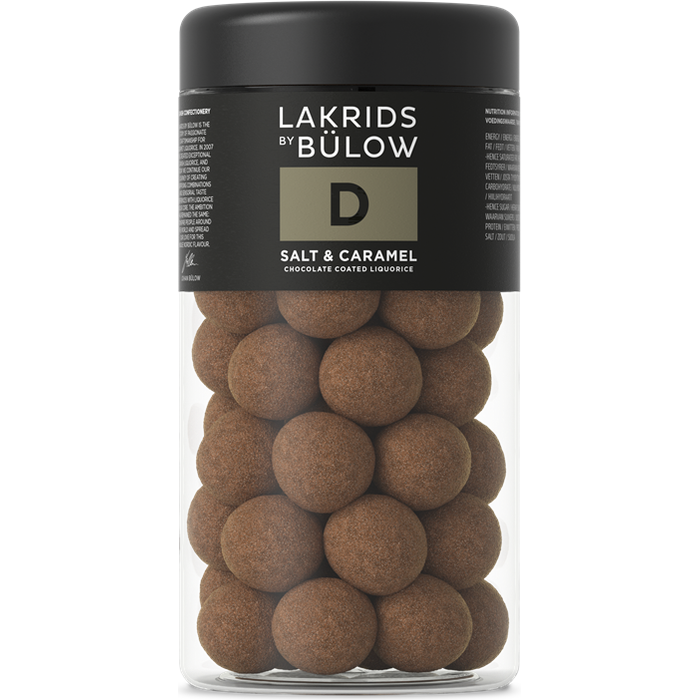 Lakrids By Bulow D - Salt ja caramel suklaakuorrutteinen lakritsi 265 g, regular