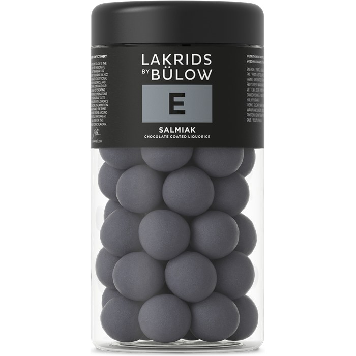 Lakrids By Bulow E - Salmiak suklaakuorrutteinen lakritsi 265 g, regular