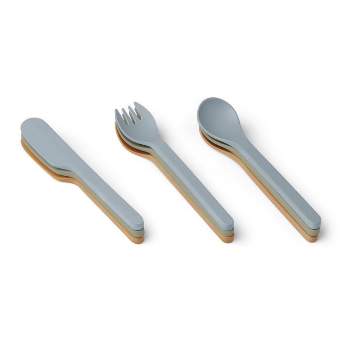 Liewood Ryan cutlery set 9-pack, Blue multi mix