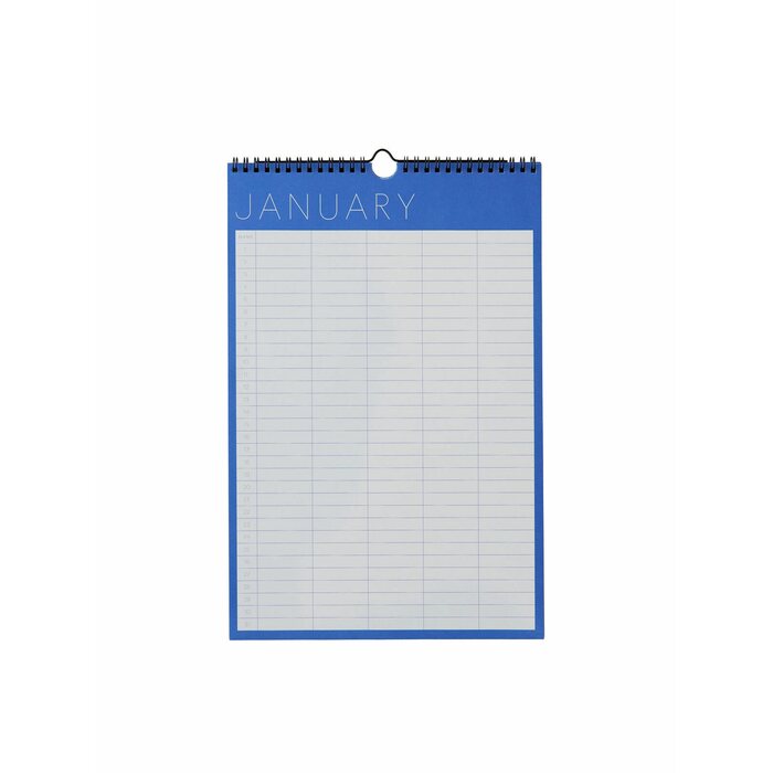 Design Letters Kuukausikalenteri 25 x 39 cm, koboltin sininen