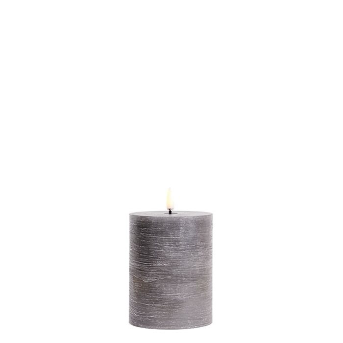 Uyuni Led-kynttilä rustiikki 7,8 x 10 cm, grey