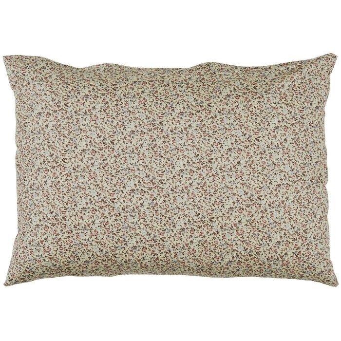 Ib Laursen kukkakuvioinen tyynynpäällinen 40 x 60 cm, kerma/v.sin./ruusunpunainen