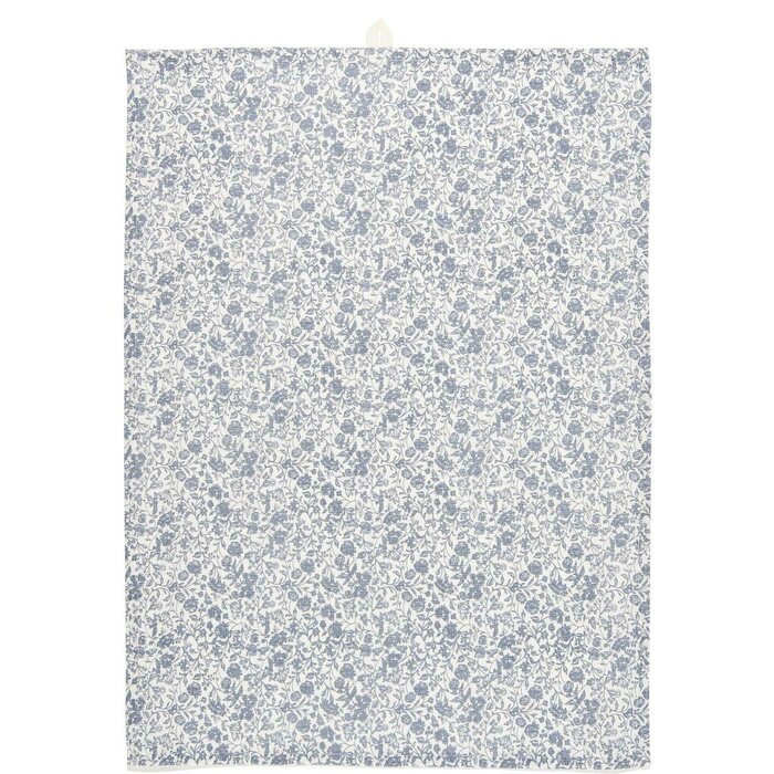 Ib Laursen Dorothea keittiöpyyhe 50 x 70 cm, siniharmaa/valkoinen