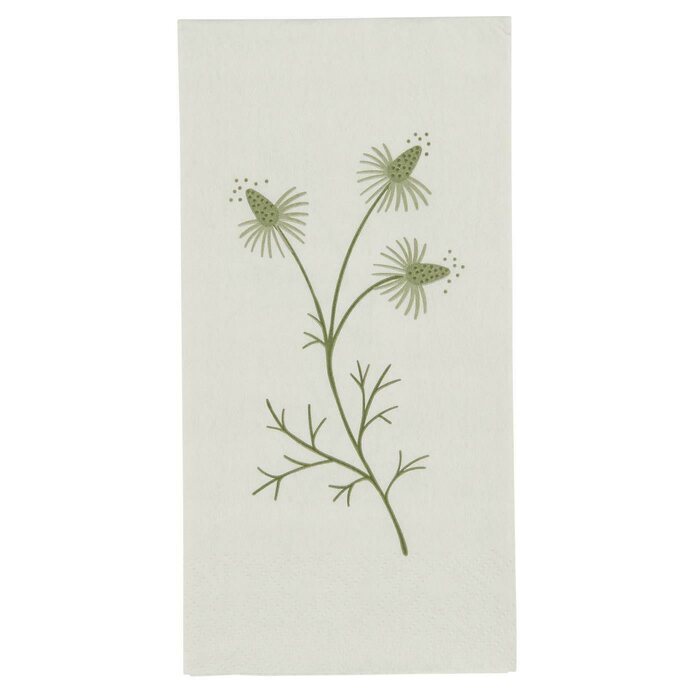 Ib Laursen Green flowers napkin 16 pcs/pkt 40 x 40 cm