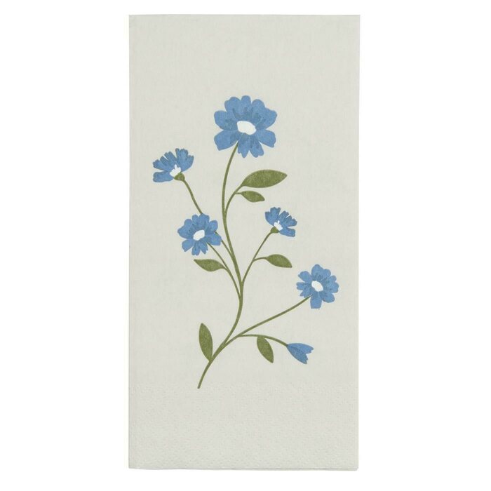 Ib Laursen Blue flowers napkin 16 pcs/pkt 40 x 40 cm