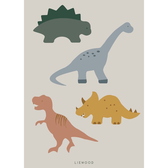 Liewood Beverly poster 50 x 70 cm, Dino / Sandy