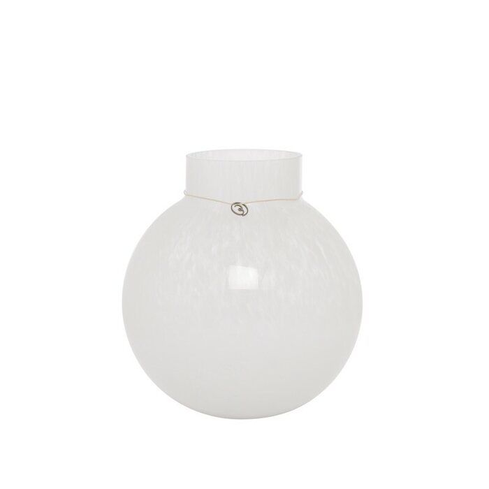 Ernst glass vase round, white CHOOSE SIZE