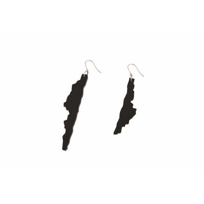 Littlebit Design Elongated MORE BLACK -hook earrings 75/95 mm