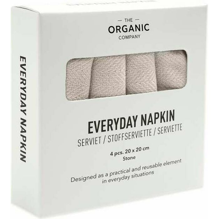 The Organic Company Everyday napkin 4 kpl/pkt, stone