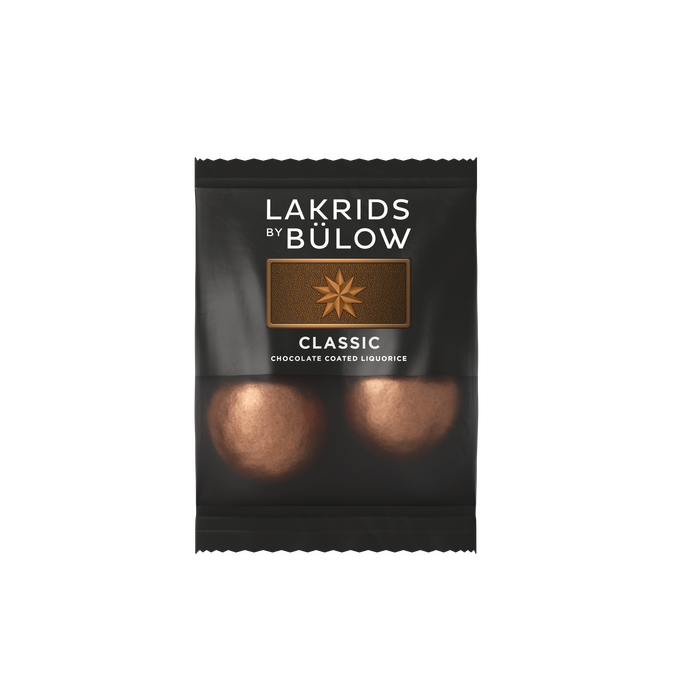 Lakrids By Bulow Classic suklaakuorrutteinen lakritsi 2 kpl, mini