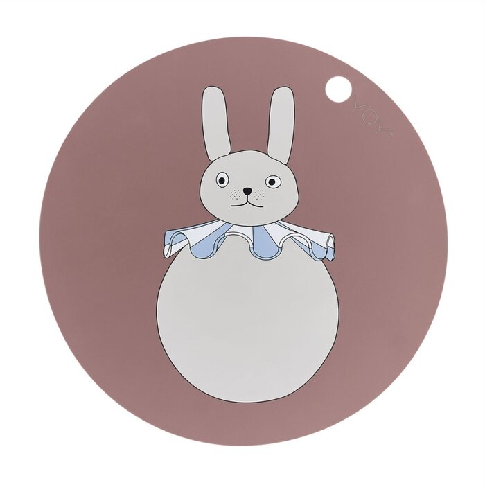 OYOY Placemat Rabbit Pompom 39 cm