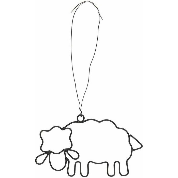 Ib Laursen Metallinen lammas 5 x 10 cm, musta
