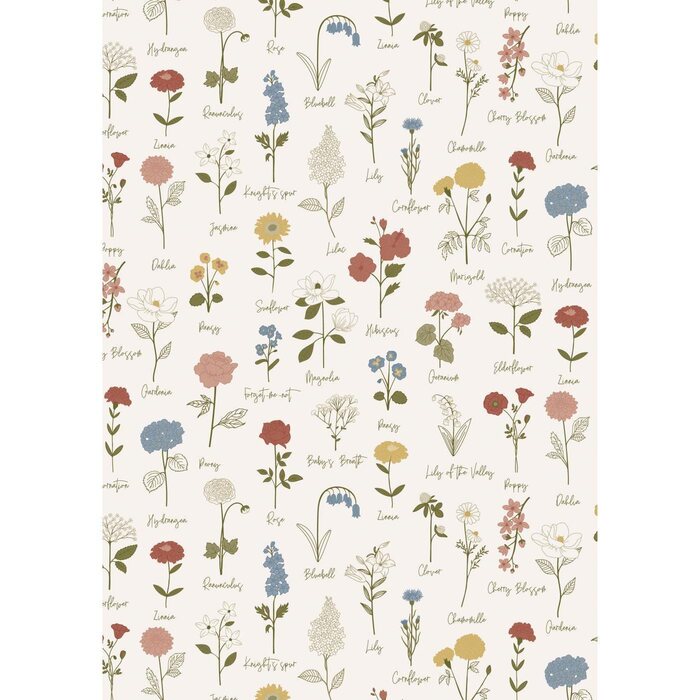 Ib Laursen Gift wrapping paper Grand Ma's garden 52,5 cm x 5 m