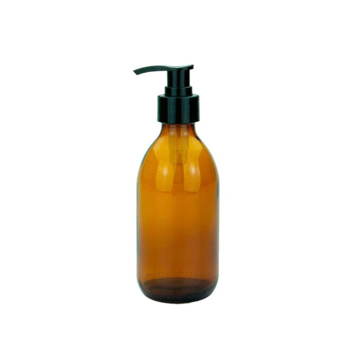 Kaurilan Sauna Lasinen pumppupullo 250 ml, ruskea
