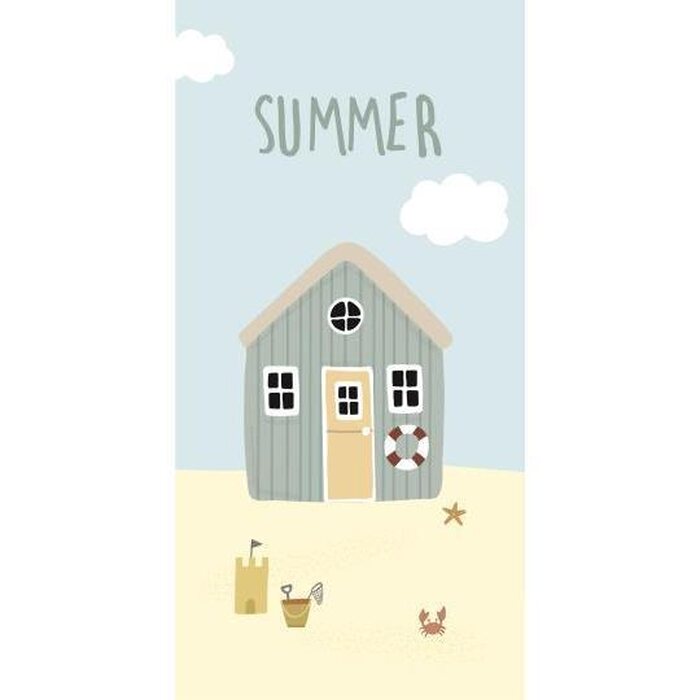 Ib Laursen Napkin Beach house and summer 16 pcs/pack 40 x 40 cm, blue grey/yellow
