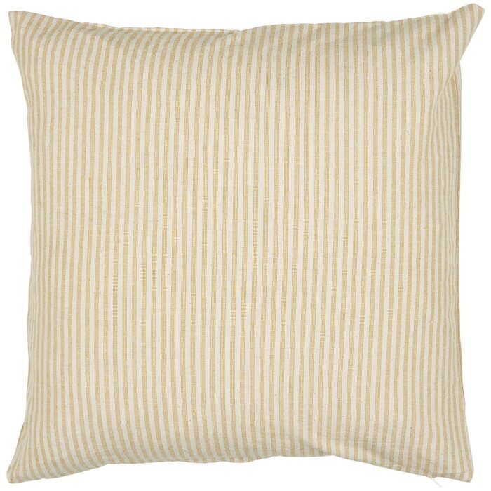 Ib Laursen Cushion cover Augusta off white w/thin mustard stripes 50 x 50 cm