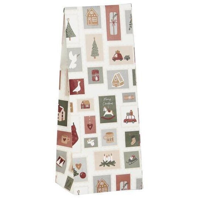 Ib Laursen Gift bag Christmas stamps XS 9 x 22,5 x 6 cm