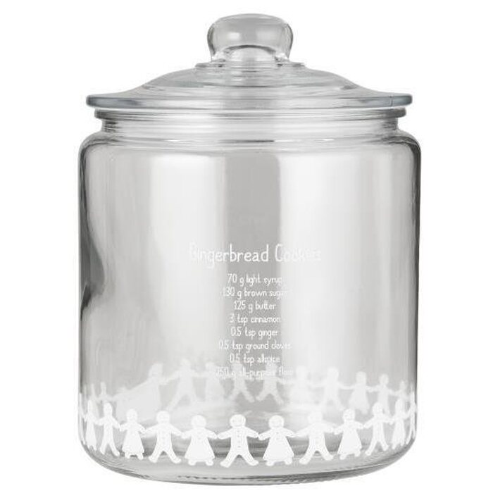 Ib Laursen Glass jar gingerbread couples and recipe 4 l