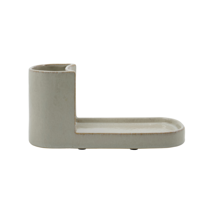 Meraki Datura Brush and soap holder, Shellish grey