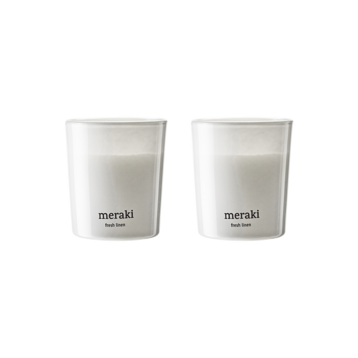 Meraki Scented candle 2 pack, Fresh Linen