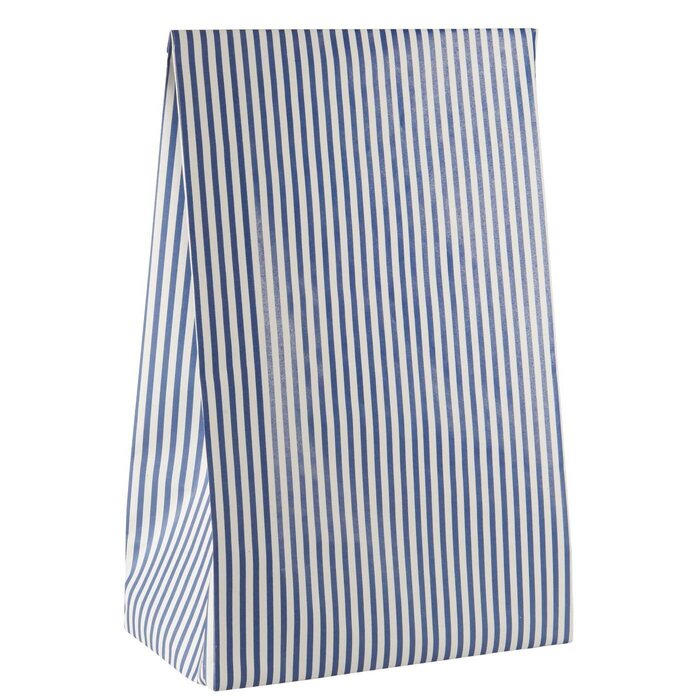 Ib Laursen Lahjapussi Blue stripes M 18x28,5x10 cm