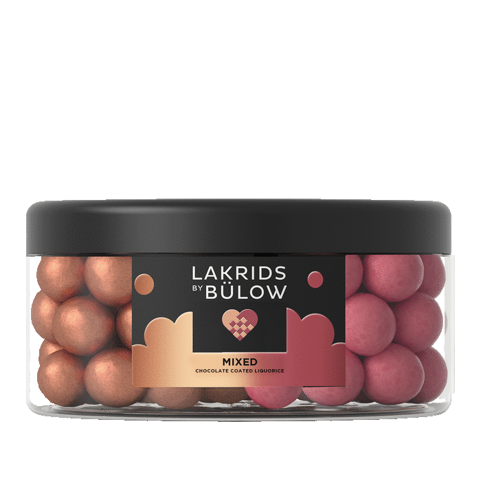 Lakrids By Bulow Mixed Classic & Crispy raspberry suklaakuorrutteinen lakritsi 550g, large