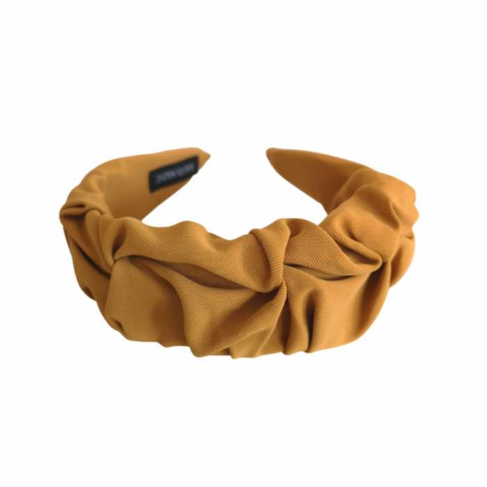 Knot hairband, dark yellow