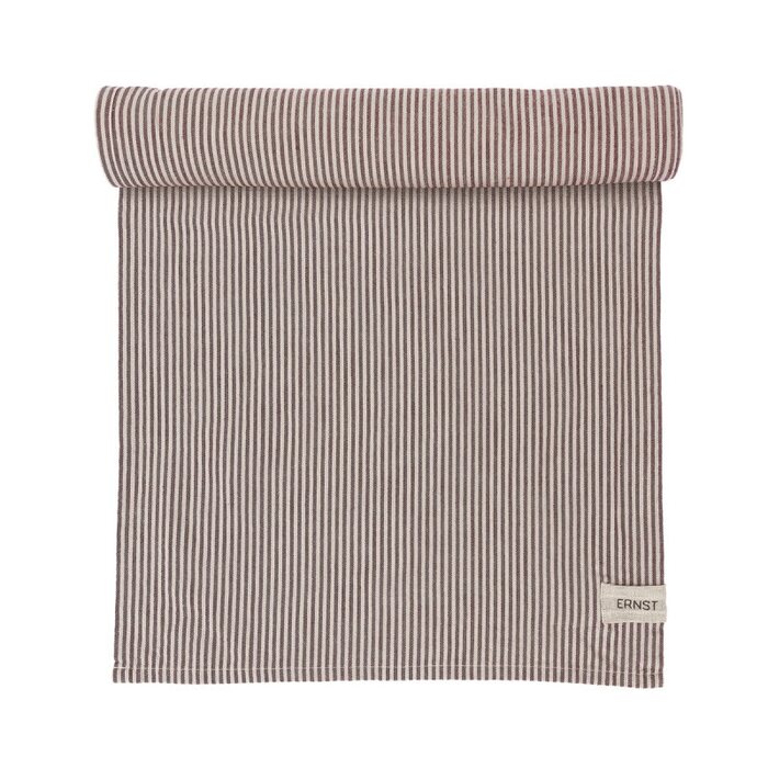 Ernst striped table runner red/beige CHOOSE LENGHT