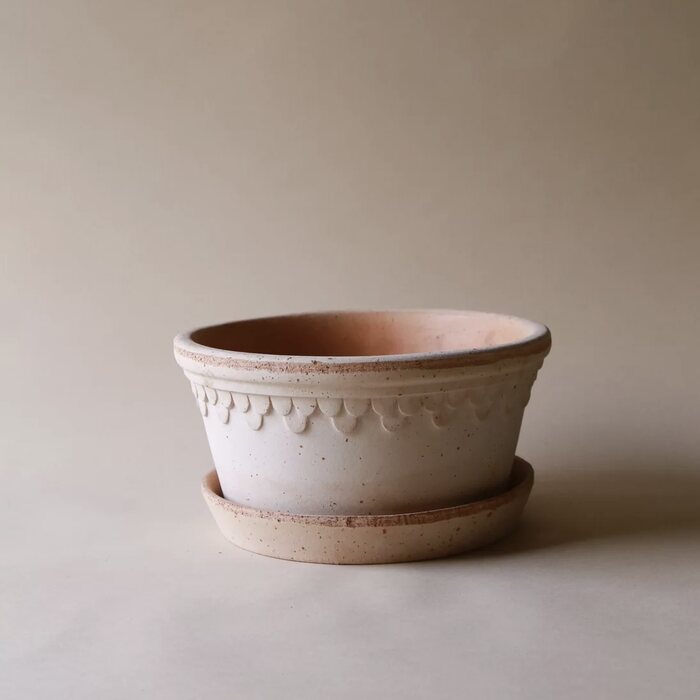 Bergs Potter Copenhagen pot raw terracotta rosa, low