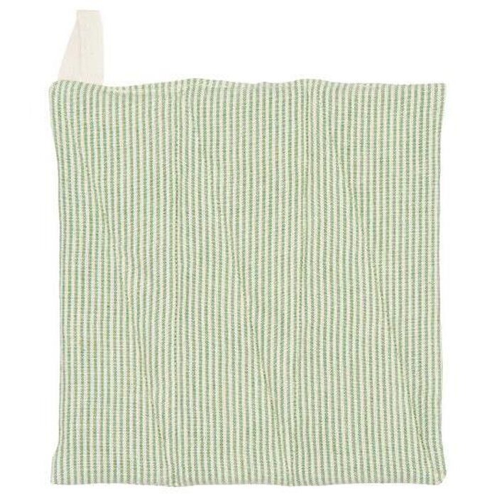 Ib Laursen Emil pot holder 20 x 21,5 cm, green/white