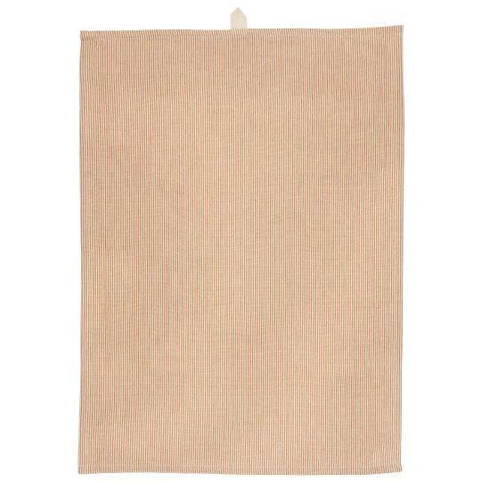 Ib Laursen Matilde kitchen towel 50 x 70 cm, cinnamon/white