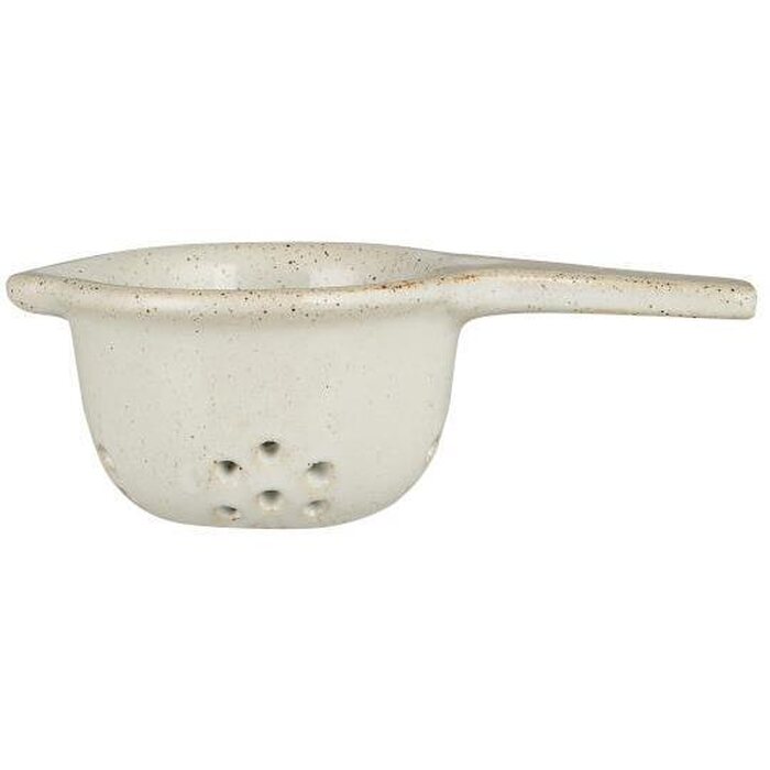 Ib Laursen Tea strainer with handle, porcelain