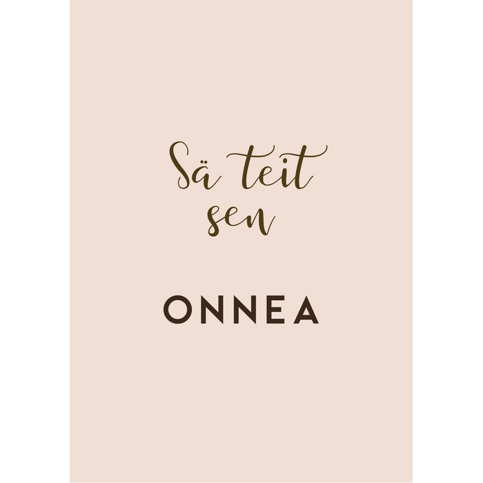 Sä teit sen ONNEA kortti - VALITSE VÄRI