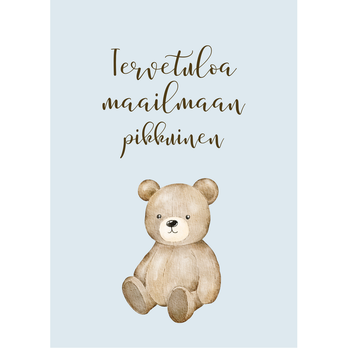 Tervetuloa maailmaan pikkuinen, nalle - VALITSE VÄRI