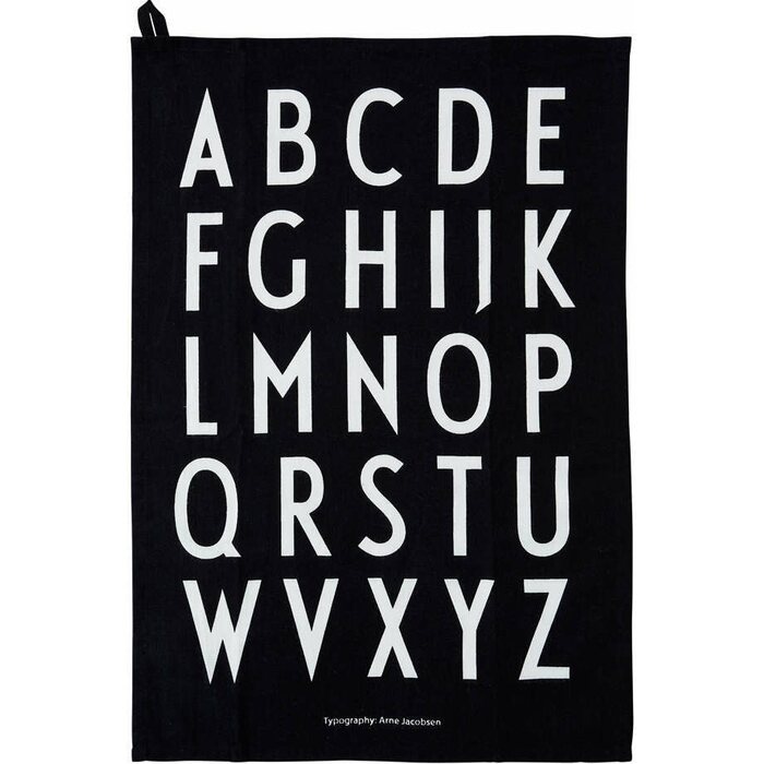 Design Letters Keittiöpyyhe 40 x 60 cm musta, 2 kpl/pkt