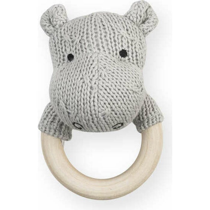 Jollein Hippo purulelu, vaaleanharmaa/puu