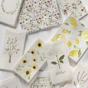 Napkin holders and Napkins